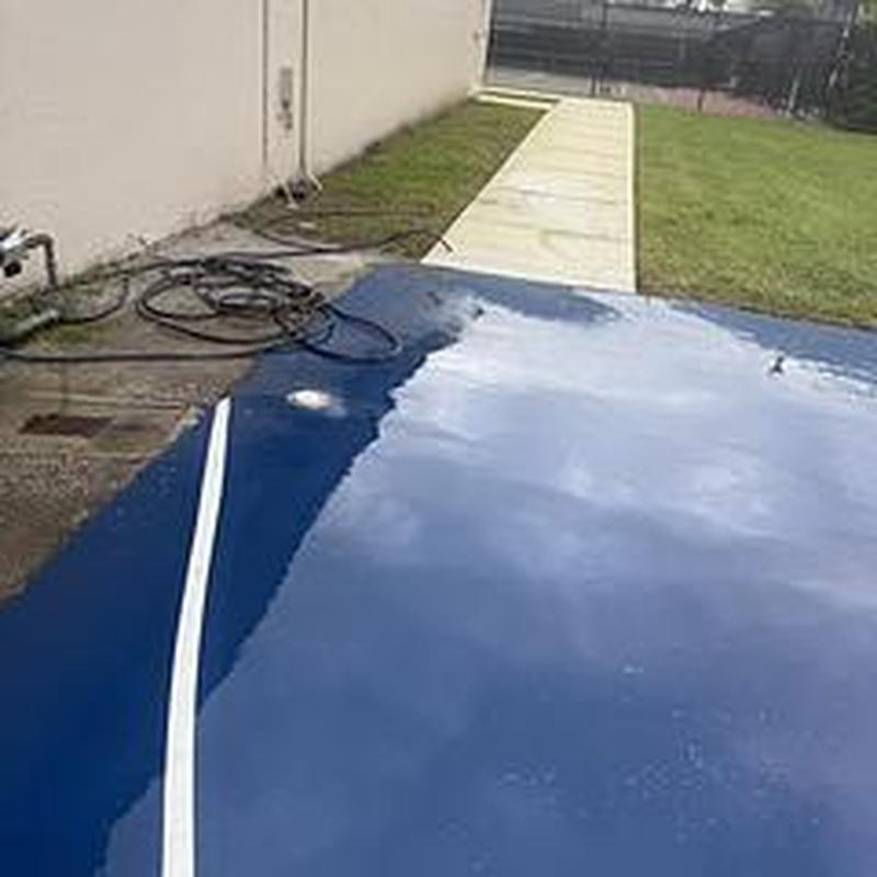 Basketball court cleanout with power auger and snake