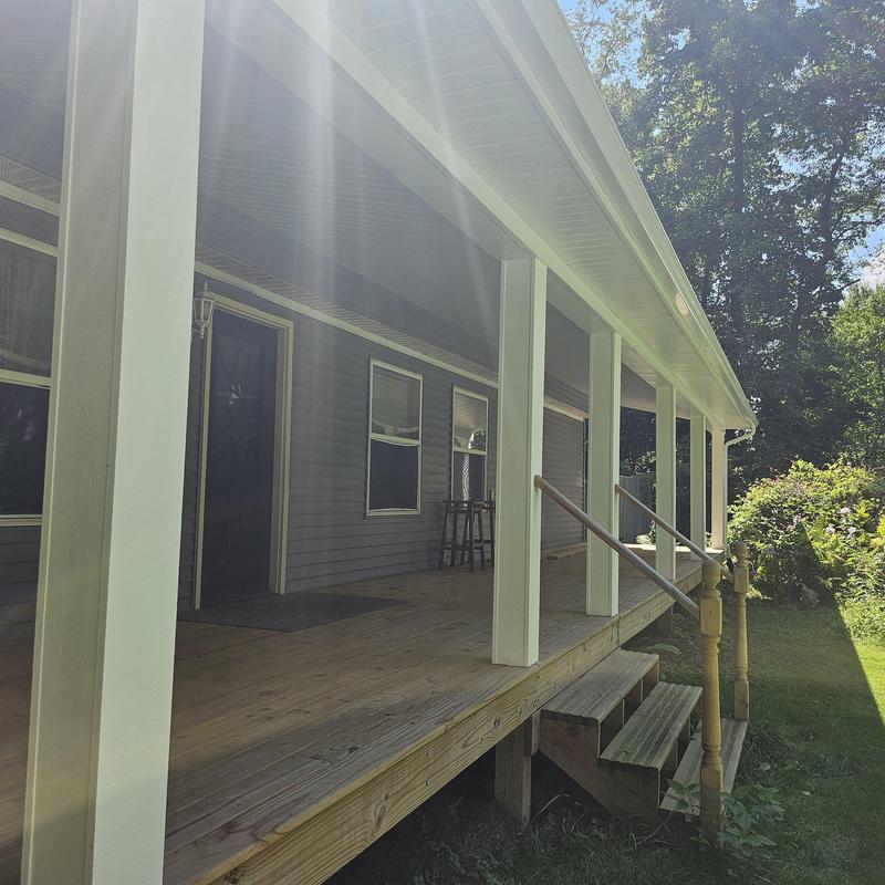 Quality Edge aluminum soffit and fascia with porch trim Quality Edge aluminum soffit and fascia with porch trim