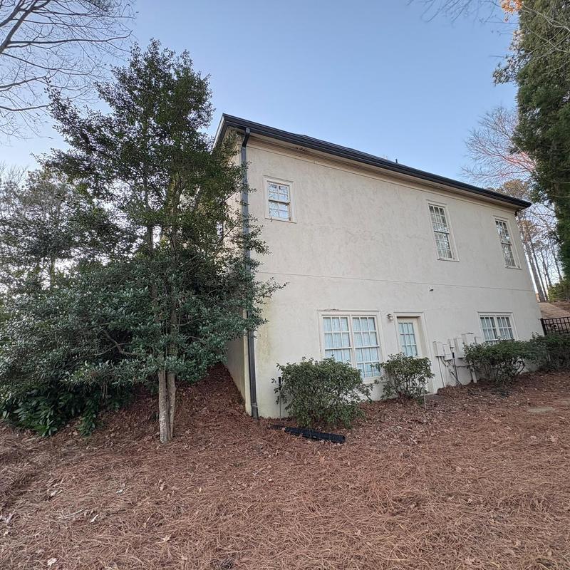 Gutter guards and fascia soffit replacement on house exterior