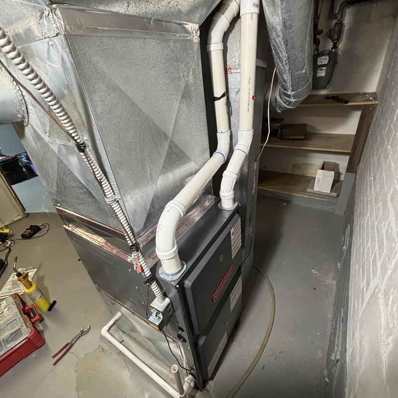 Goodman high efficiency gas furnace with PVC venting Goodman high efficiency gas furnace with PVC venting