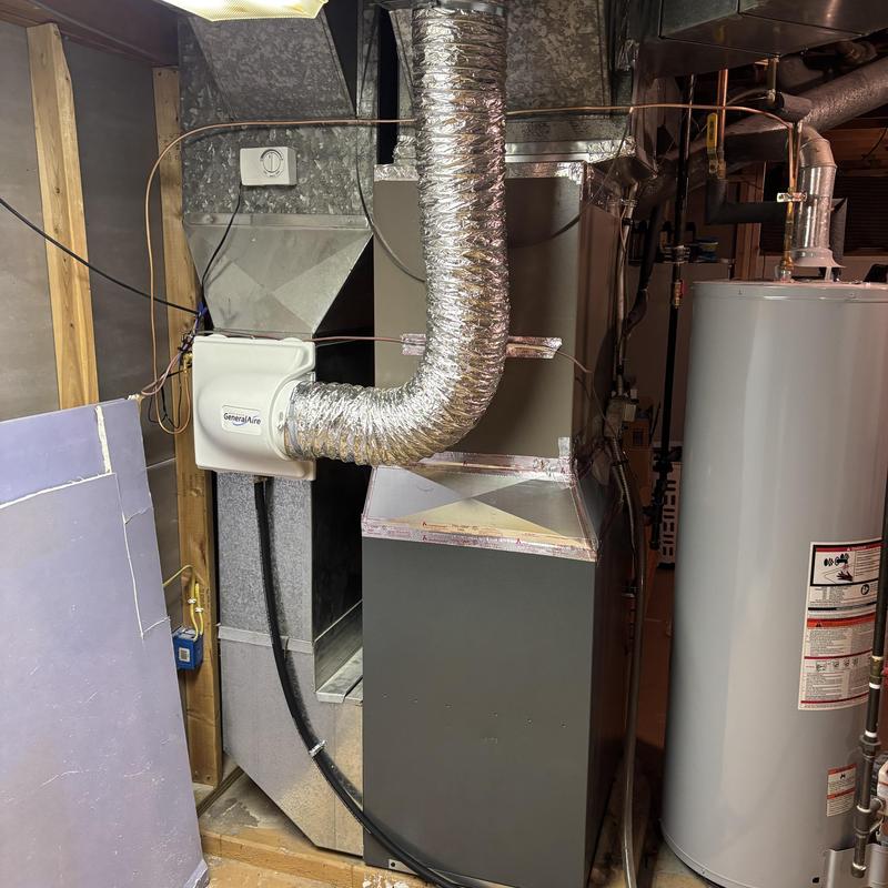 Ducted whole home humidifier installation in basement Ducted whole home humidifier installation in basement