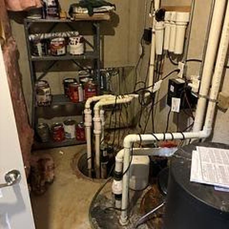 2-inch check valve on sewage pump plumbing system