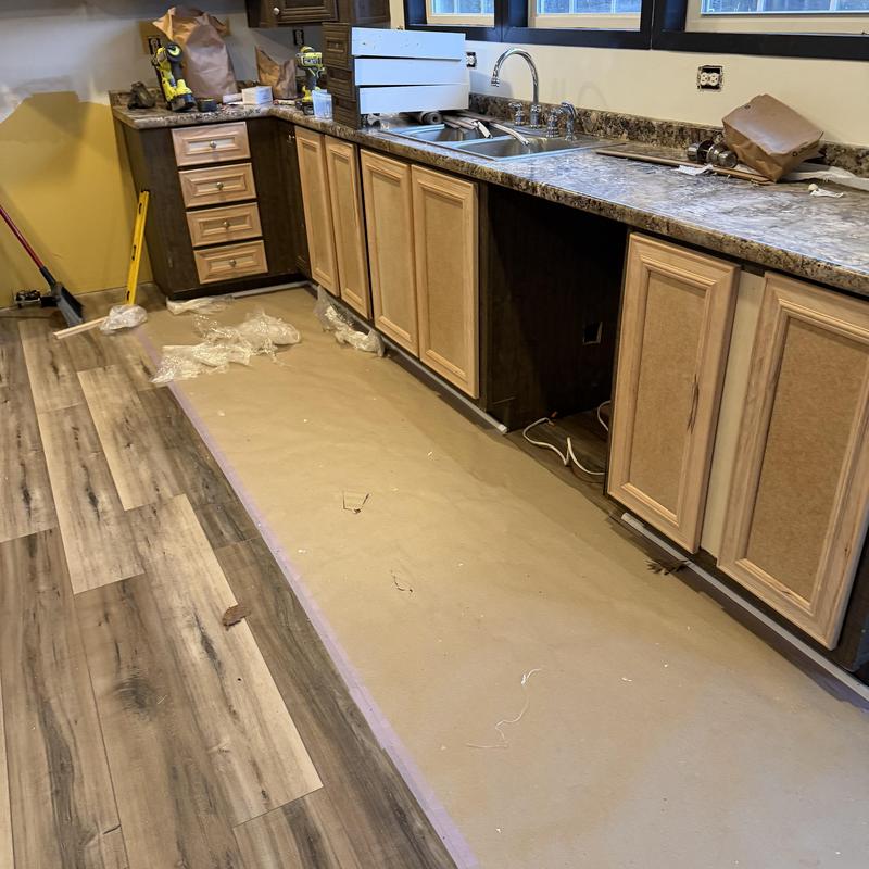 Cabinet doors and drawers installation in kitchen