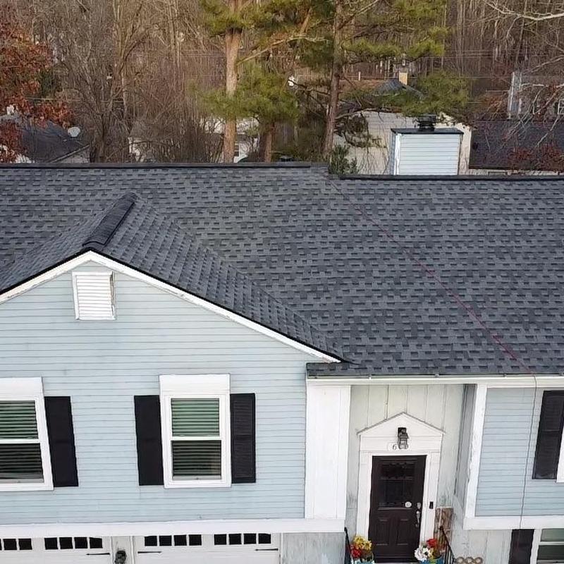 Shingle roof replacement on residential home