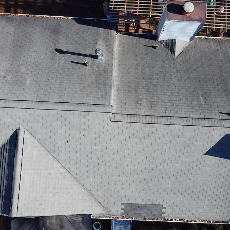 Asphalt shingle roof replacement on residential home