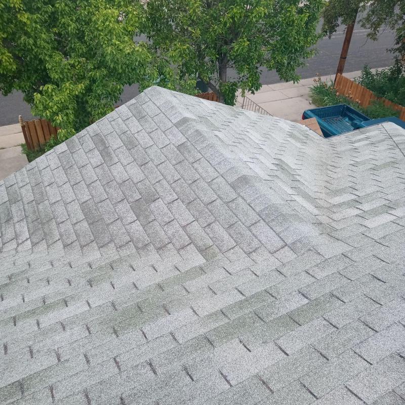Shingle roof with aging and wear, Henderson CO Shingle roof with aging and wear, Henderson CO