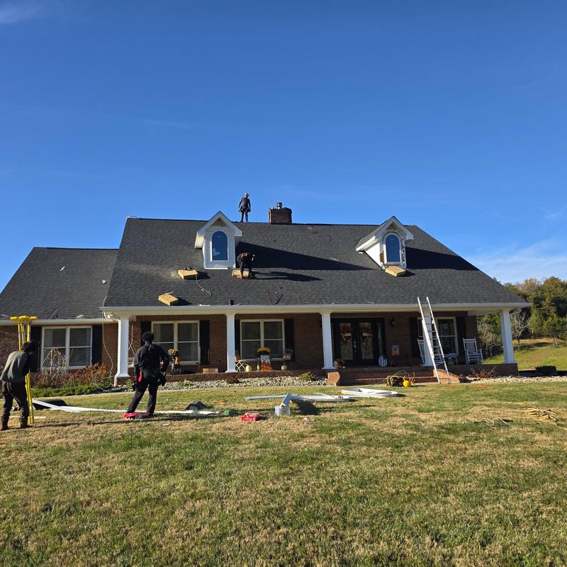 Roof shingles replacement with gutter and window work