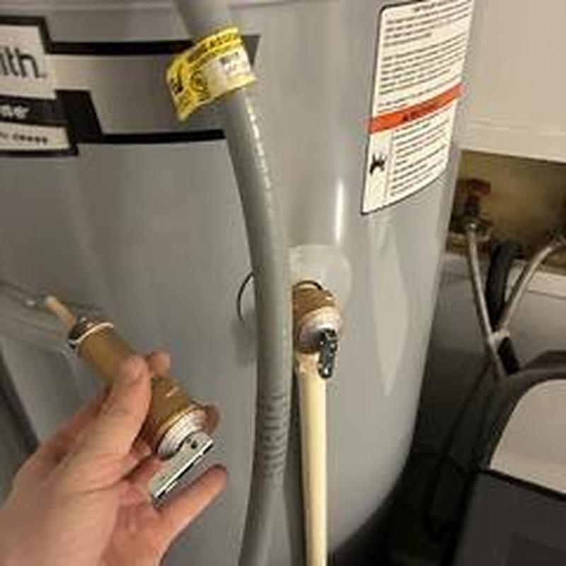 Electric water heater T&P valve replacement and flush