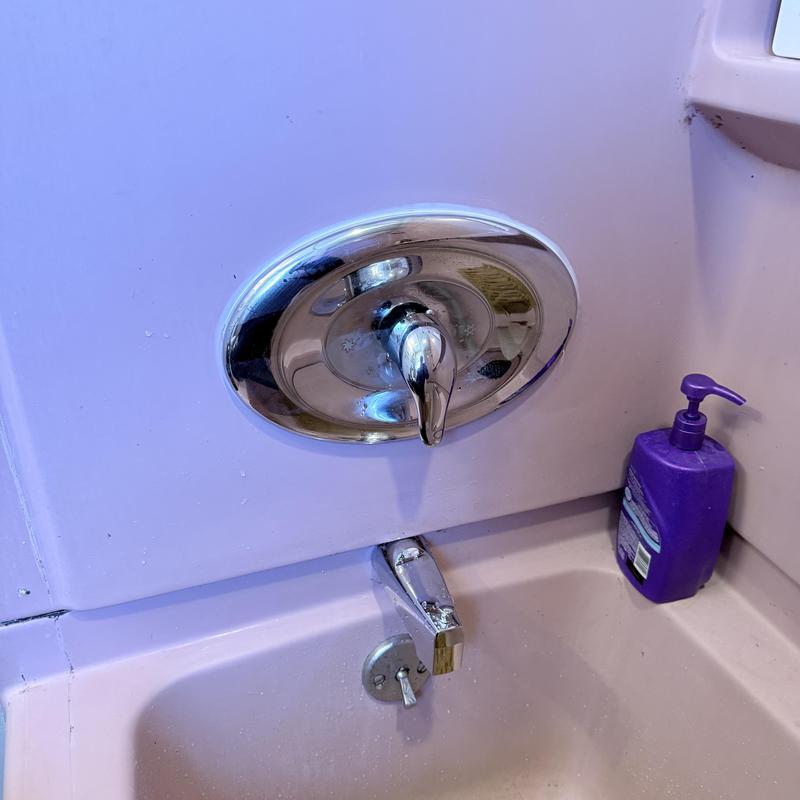 Moen valve and bathtub faucet installation in bathroom