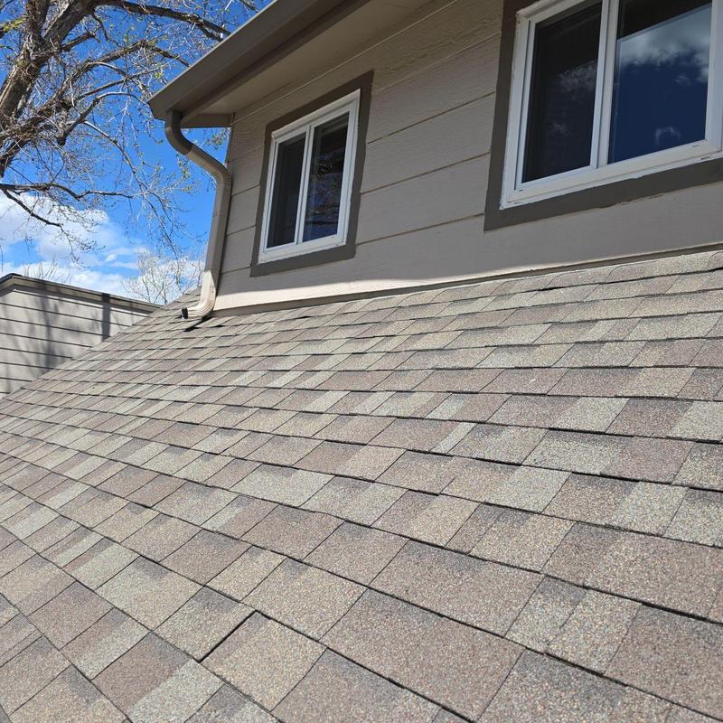 Asphalt shingle roof with resealed pipe jacks and no damage Asphalt shingle roof with resealed pipe jacks and no damage