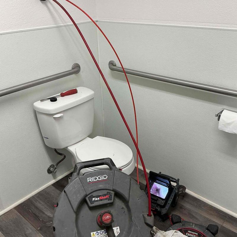 Toilet mainline with RIDGID FlexShaft and inspection camera
