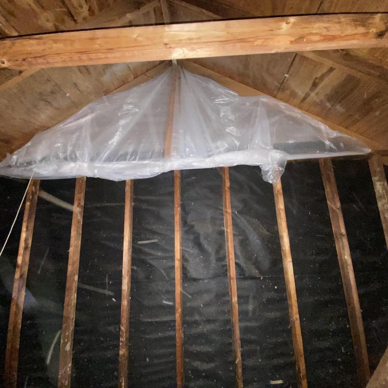 Double wall barrier installed on gable vent inside attic