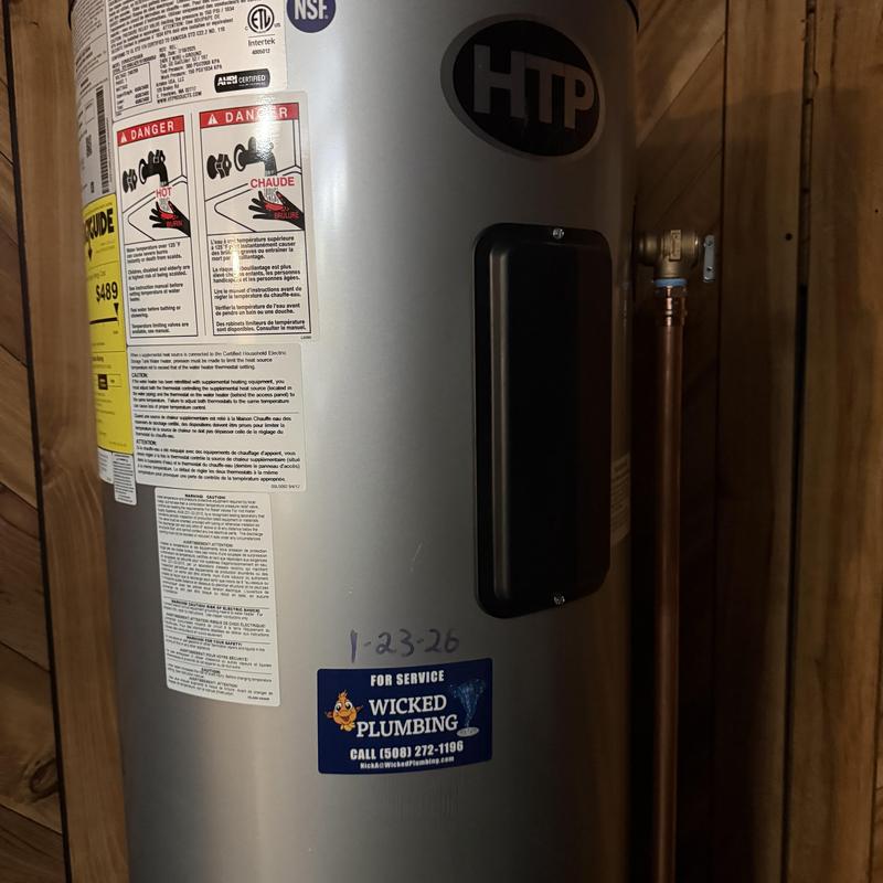 Water heater with new copper pipe connection