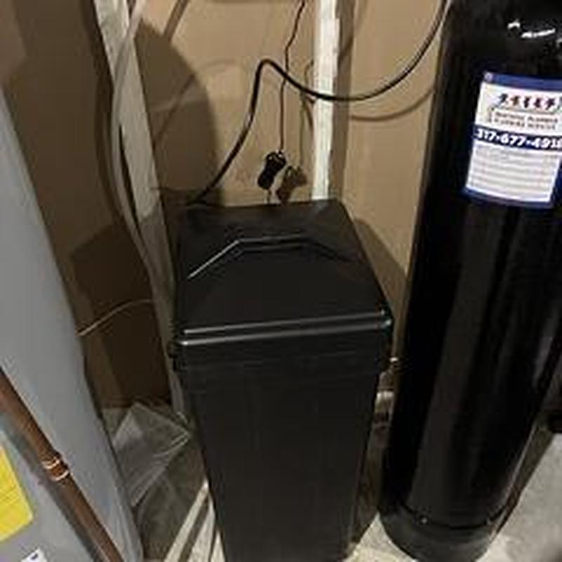 2.0 Cube Water Softener Installed in Basement Corner