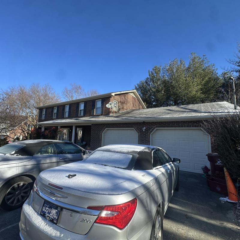 Metal roof replacement on residential garage roof
