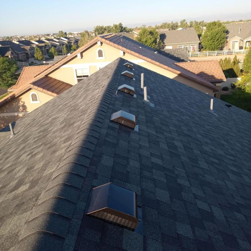 Estate Gray Owens Corning Class 4 storm shingles on roof Estate Gray Owens Corning Class 4 storm shingles on roof