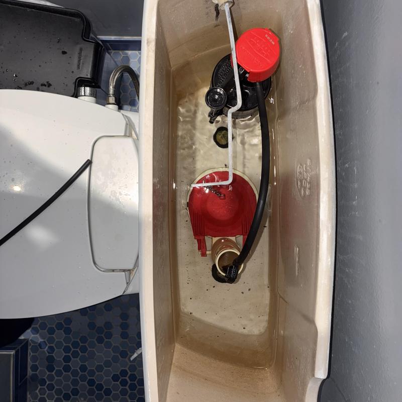 Toilet fill valve and flapper inside tank repair