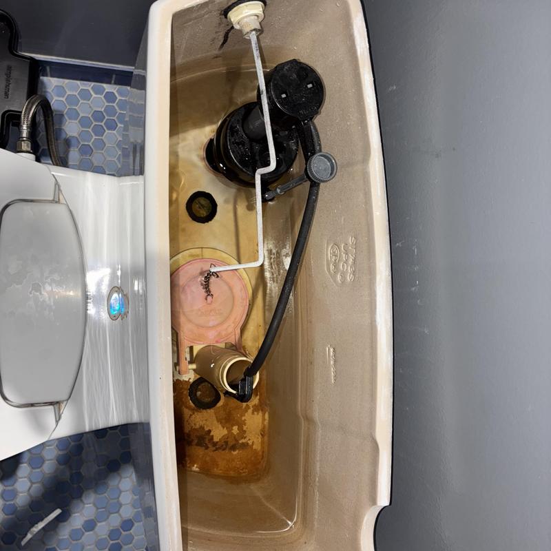 Toilet tank fill valve and flapper assembly repair