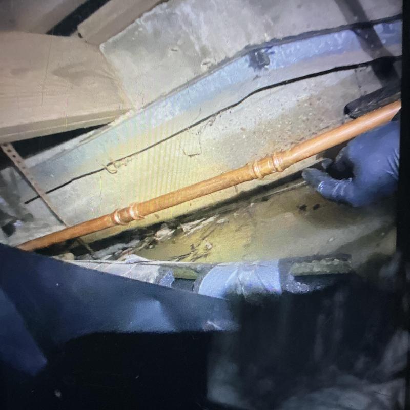 Copper water pipe with pro press fitting underground repair