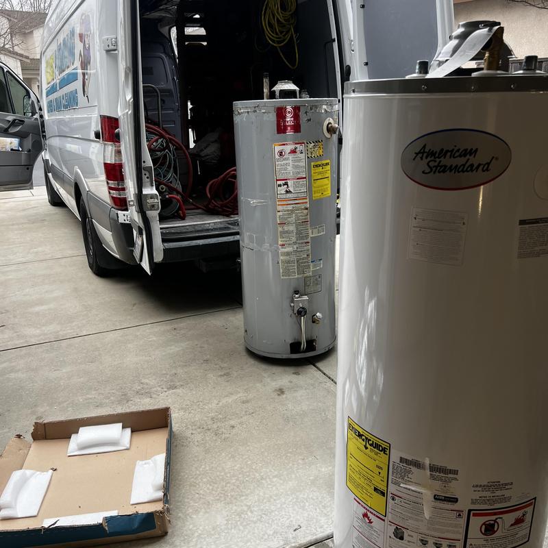 50-gallon water heater replacement with new connectors