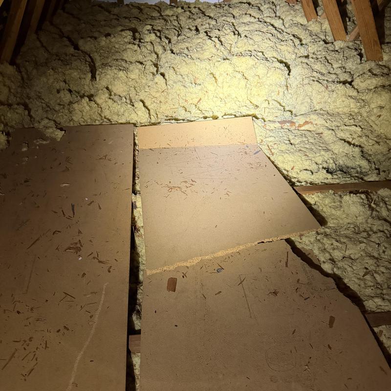 Attic ceiling crack with no roof leak found