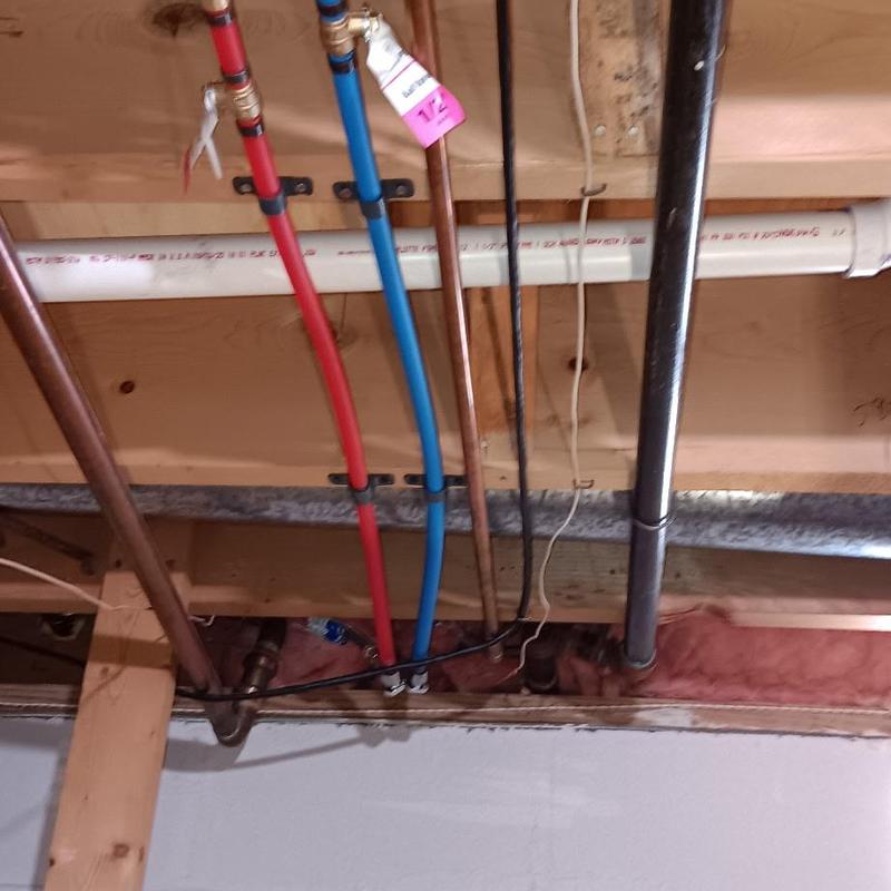 PEX water supply lines with copper pipe repipe work
