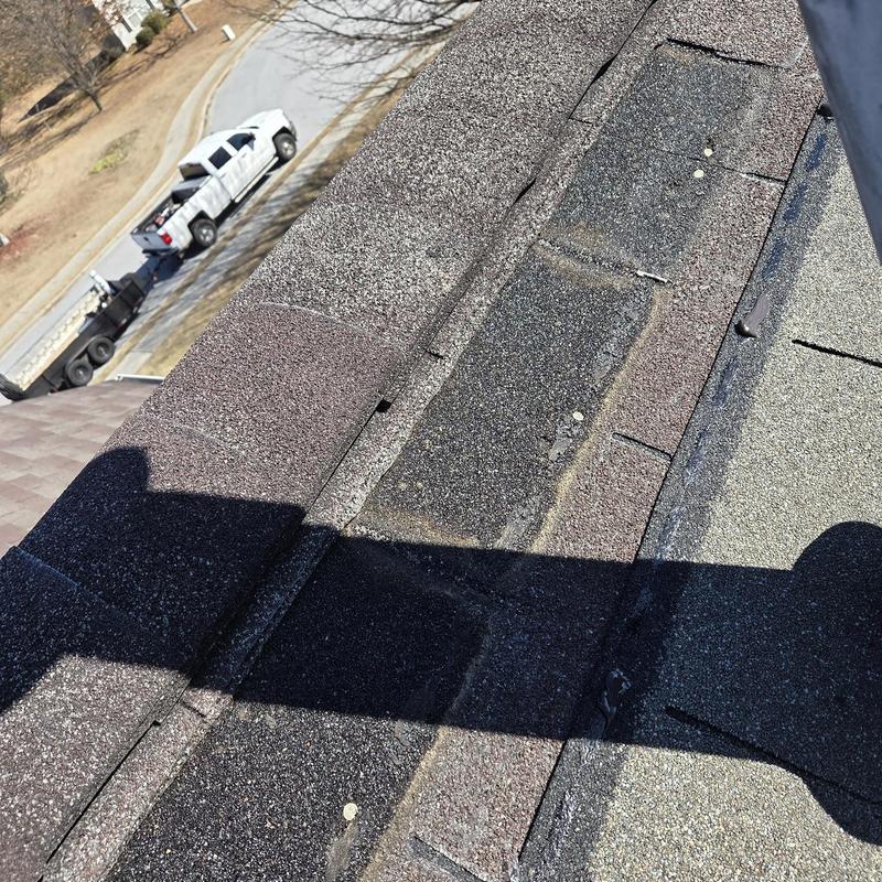 Roof shingles with replaced ridge caps and sealant