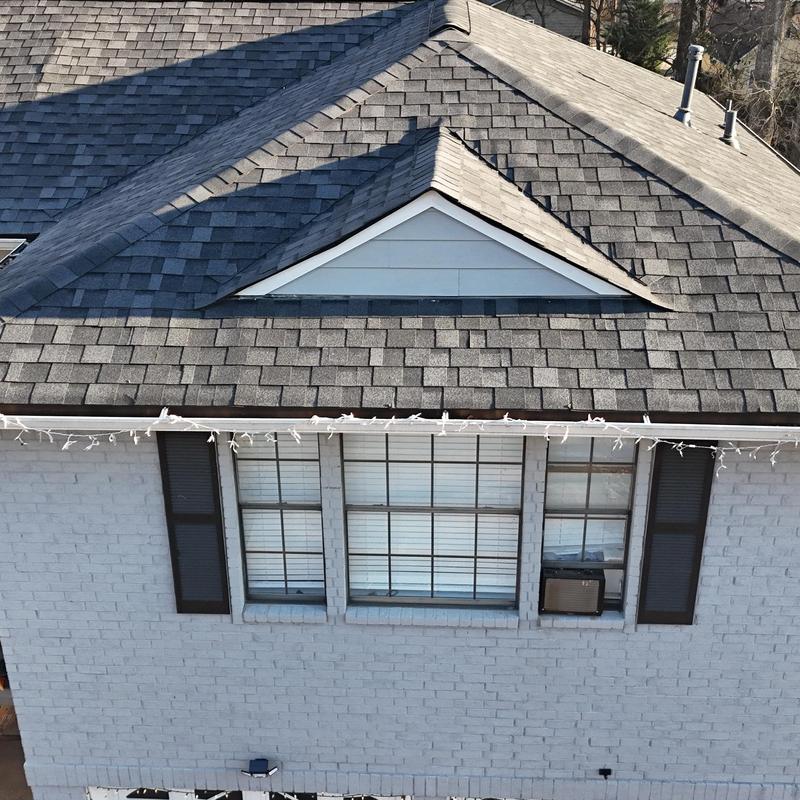 Pewter grey arced roof with no visible damage