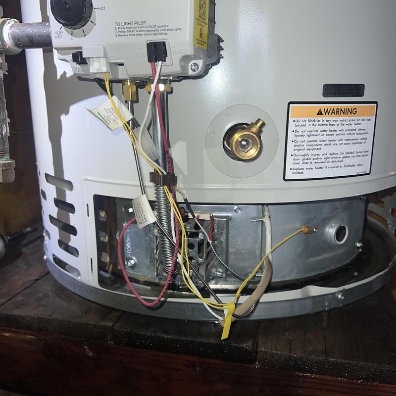 Bradford White water heater burner installation and wiring