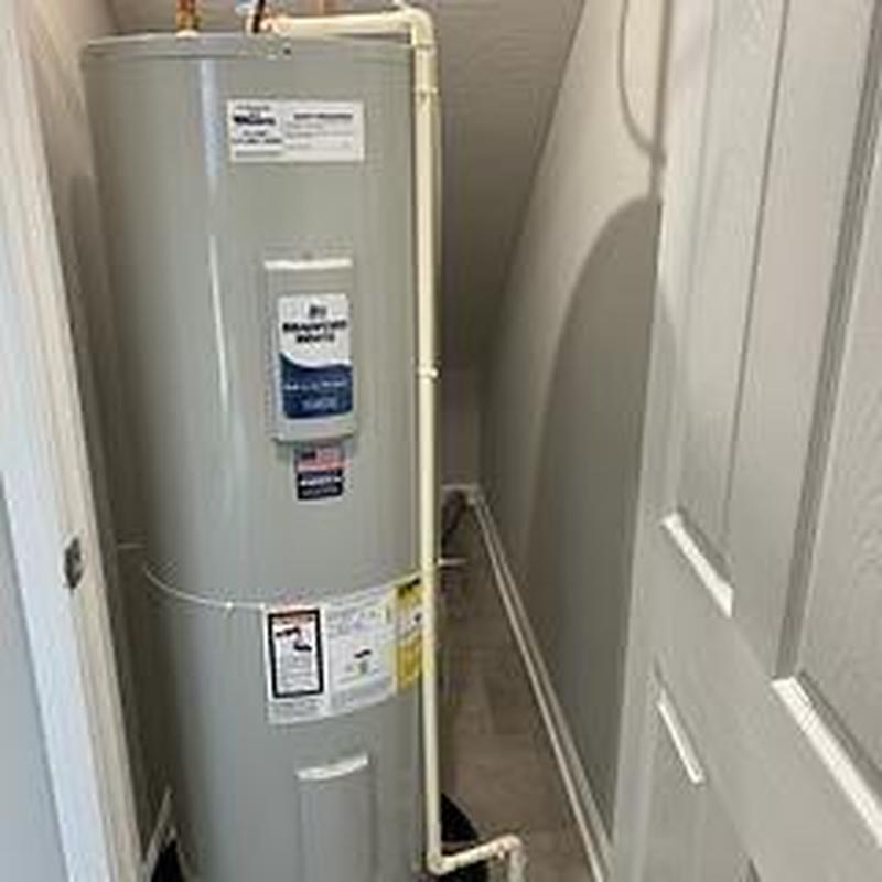 Water heater installation in narrow utility closet