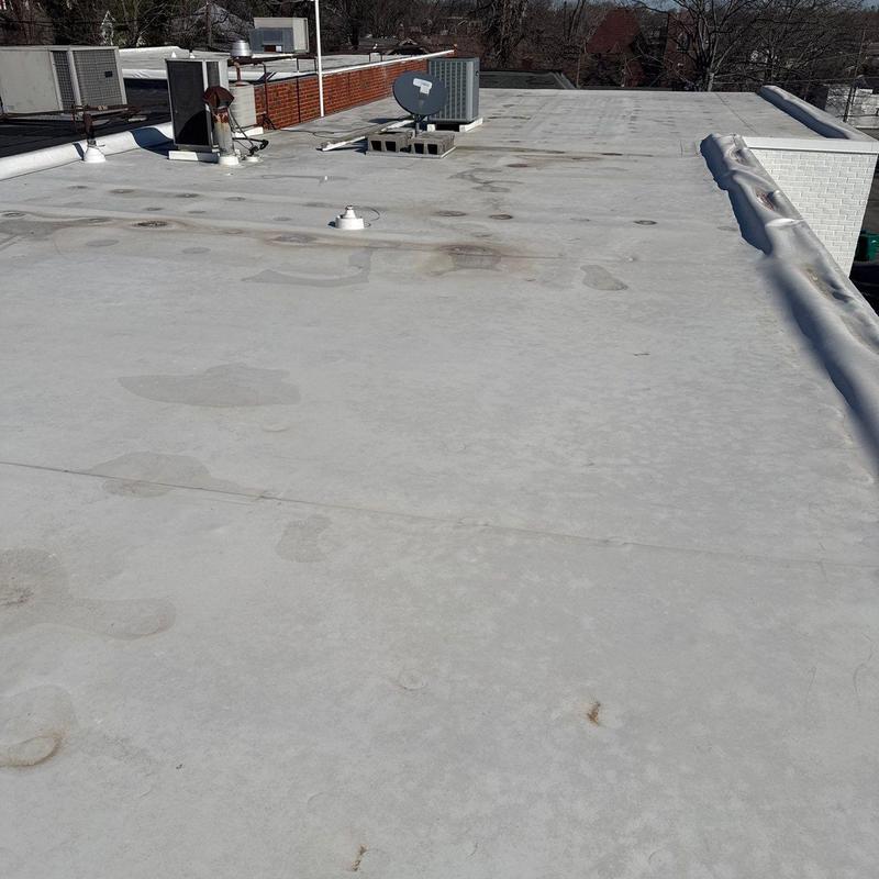 TPO flat roof surface and flashing inspection