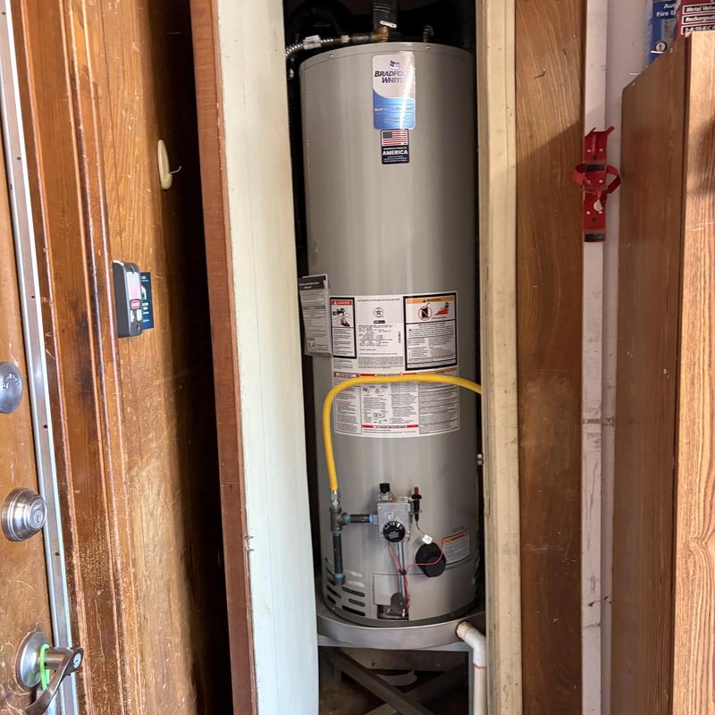 40 gallon gas water heater in garage installation
