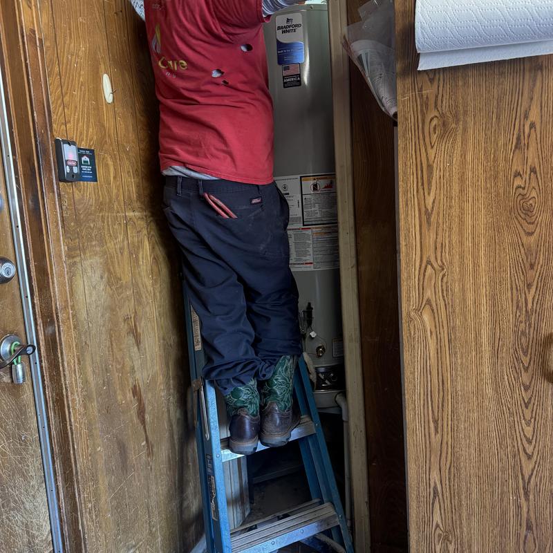 40 gallon gas water heater installation in garage