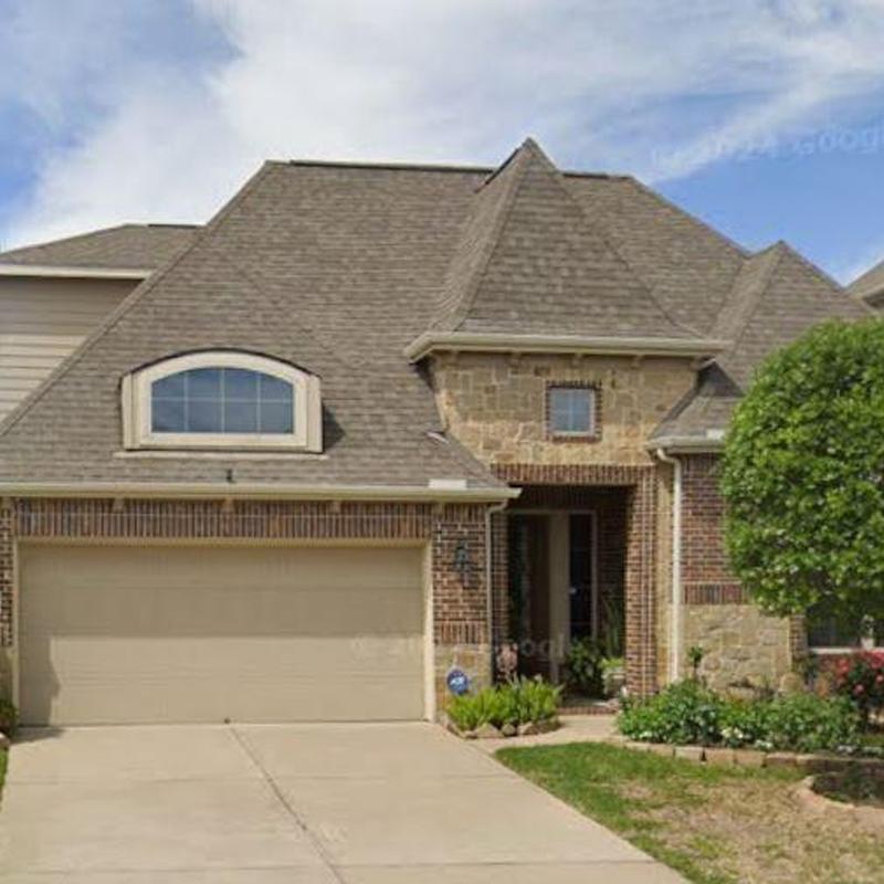 Asphalt shingle roof on suburban home, Katy TX