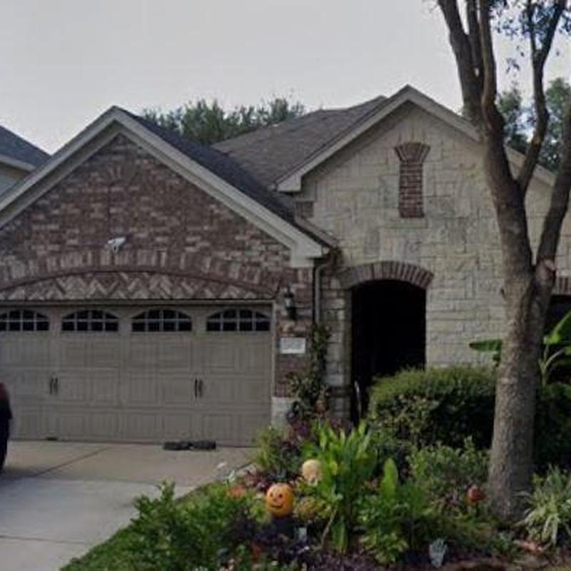 Asphalt shingle roof on residential home in Katy, TX