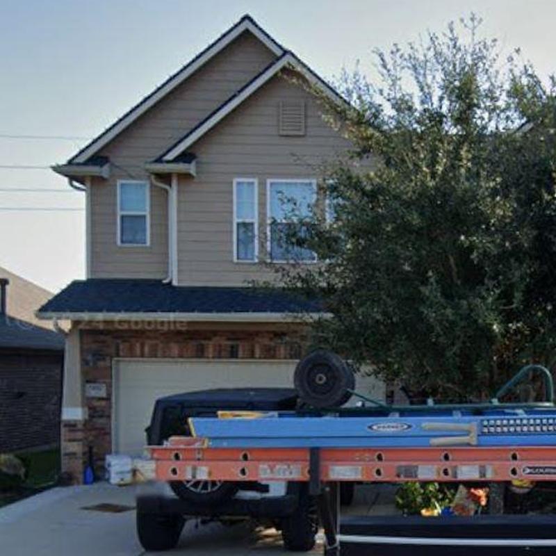 Asphalt shingle roof inspection at residential house