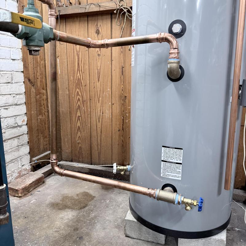 Indirect water heater with new copper piping