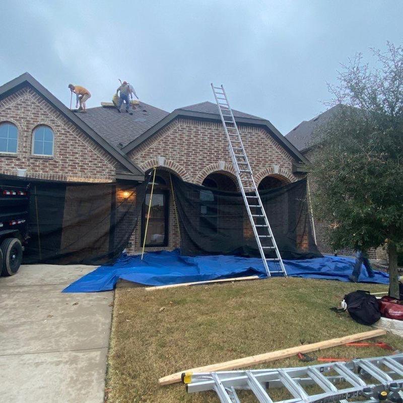 GAF Timberline HDZ shingle roof installation in progress