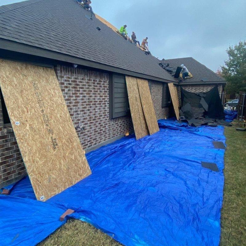 GAF Timberline HDZ shingle roof installation in progress