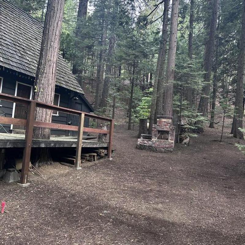 Wood shake roof replacement on cabin deck and railing