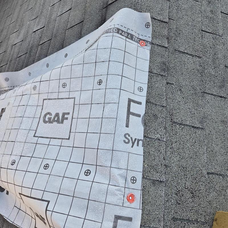 Roof underlayment installation on shingle roof edge