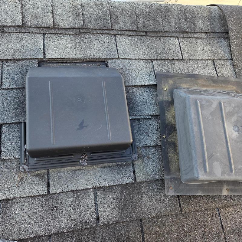 Box vent replacement and sealed roofing shingles
