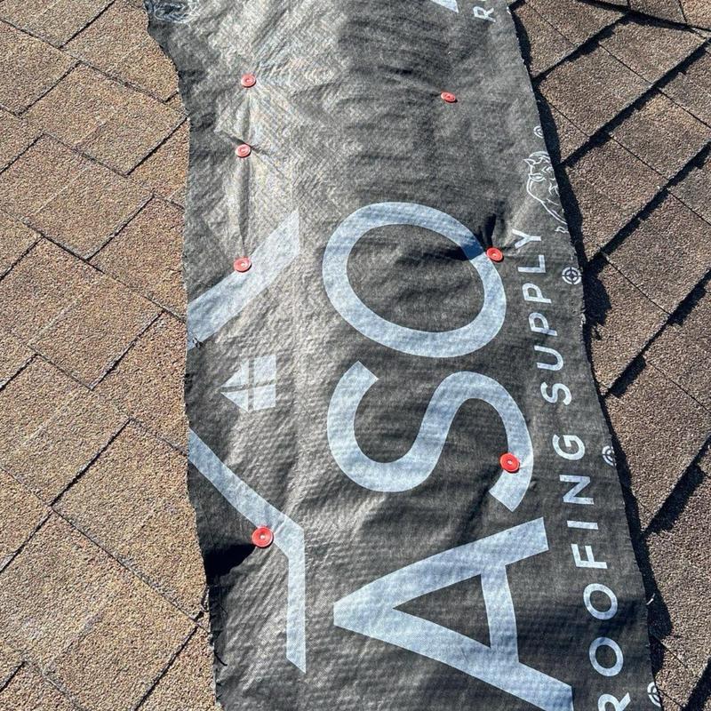 Roof underlayment with fasteners on shingle roof