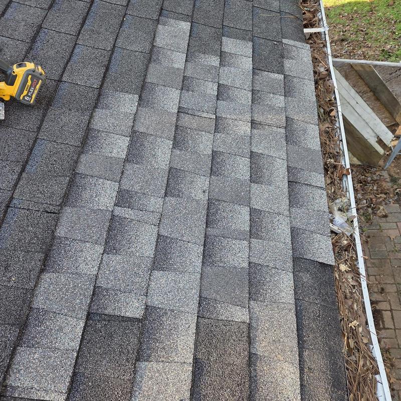 Roof shingles replacement on front left side