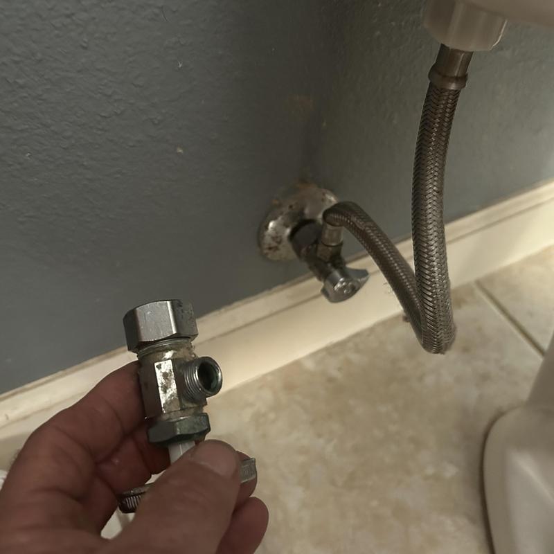 Toilet shut-off valve with leaking connection parts