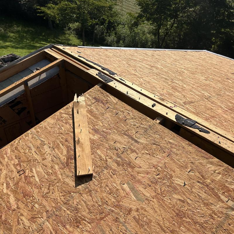 Roof decking installation with plywood sheathing