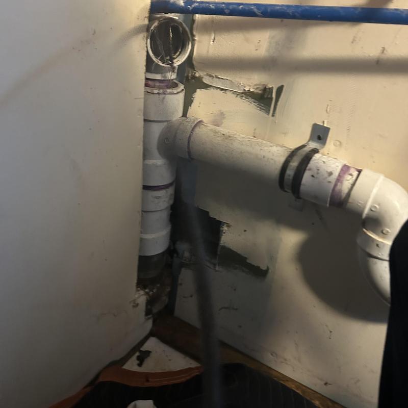 Secondary drainage pipe with plumbing fittings