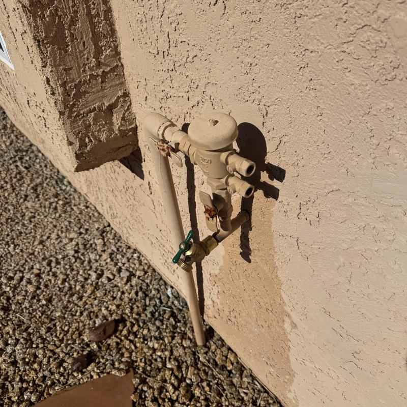 Irrigation pressure vacuum breaker with ball valve installed