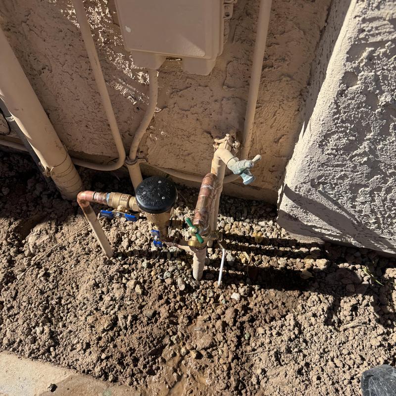 Irrigation main line ball valve and vacuum breaker installation