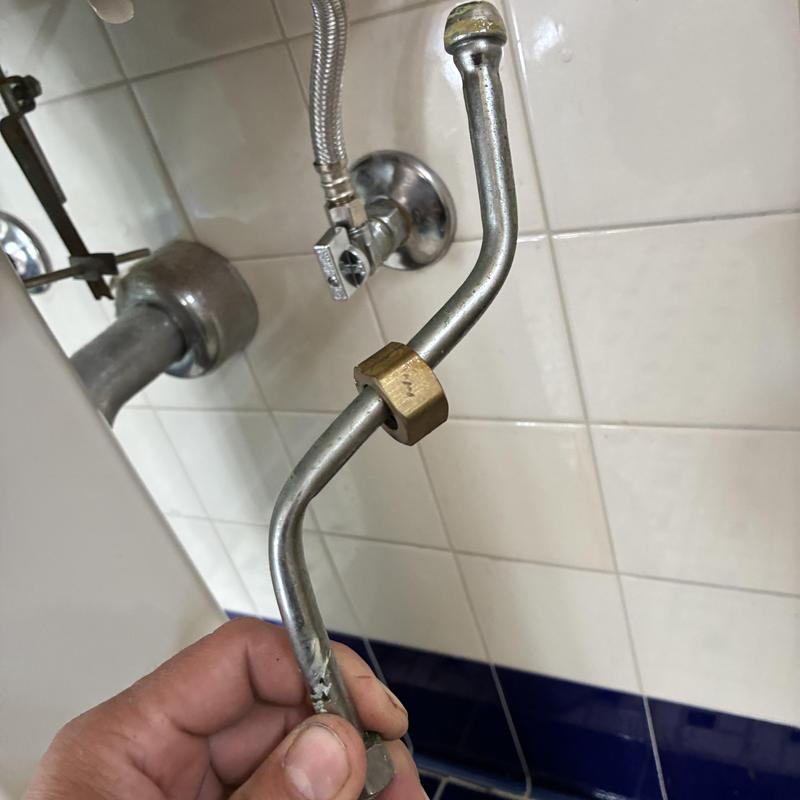 Widespread faucet hard pipe water line replacement